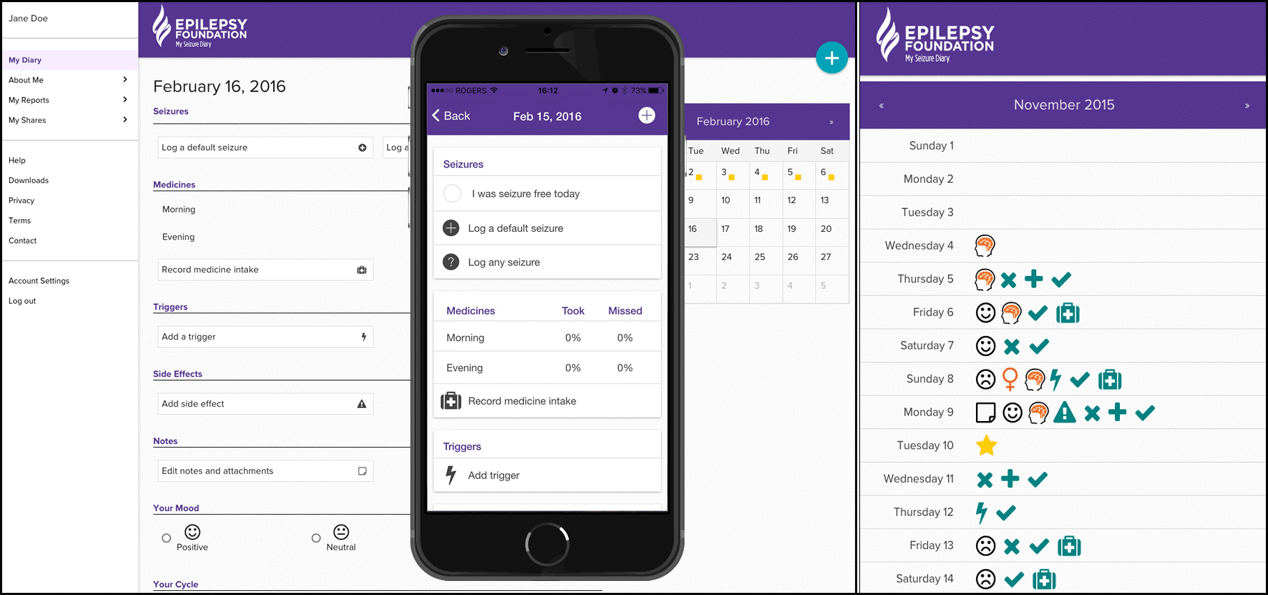 Diary Screenshot